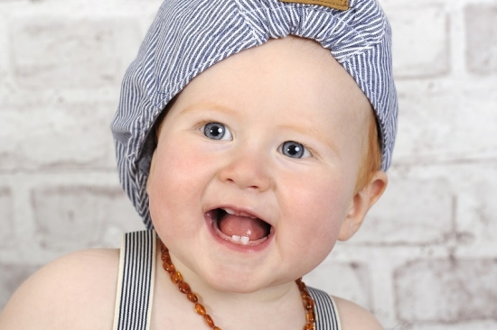 Lachendes Baby Mütze